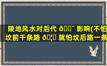 陵地风水对后代 🐯 影响(不怕坟前千条路 🦉 就怕坟后路一条)
